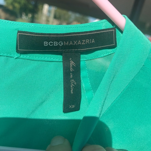 Seafoam Green BCBG MAXAZRIA SHIRT Size XS - Picture 2 of 6